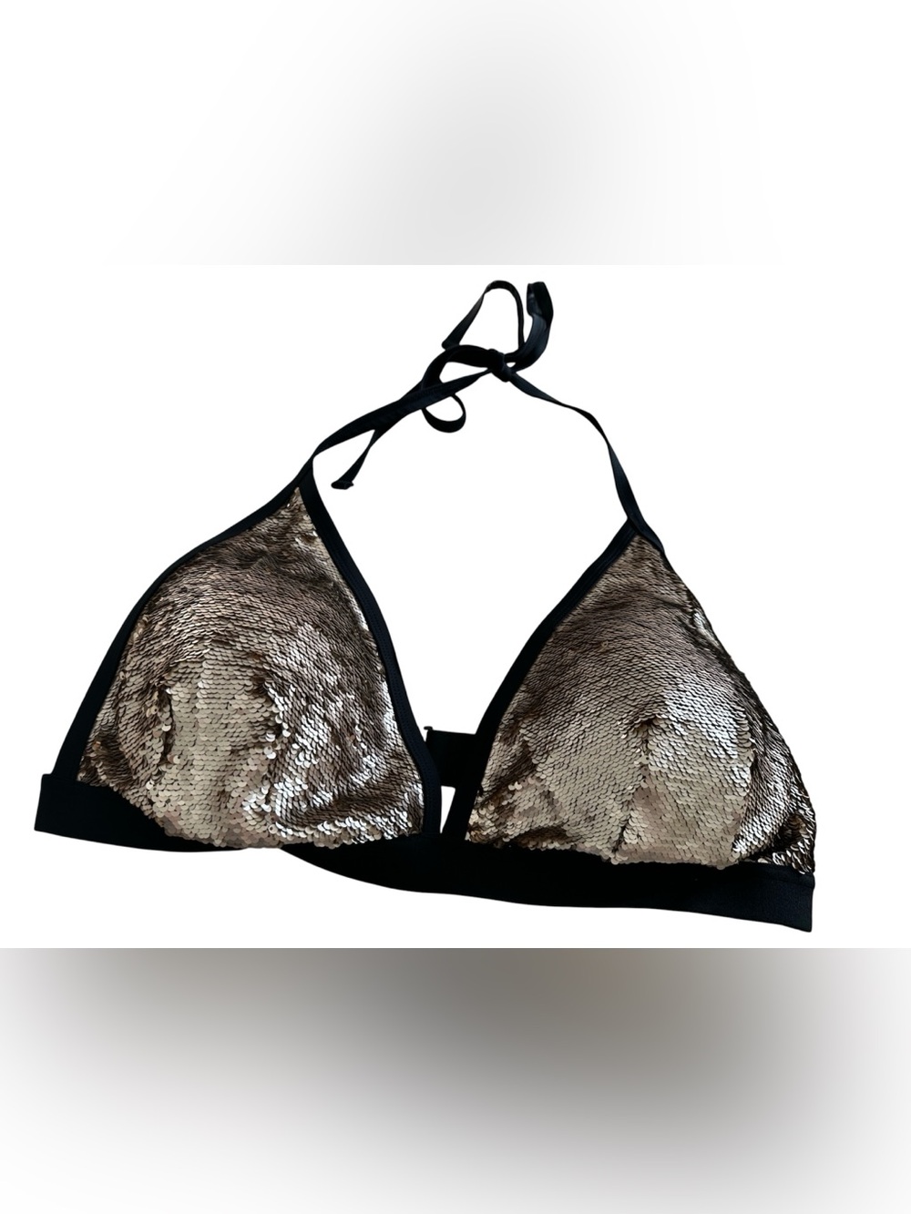 Cacique Bronze/Gold Sequin Bikini Top Size 26 Matching Bottoms Size 24 - Picture 3 of 7